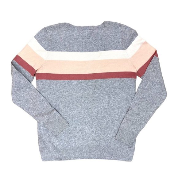 Loft 100% Cotton Striped Lightweight Sweater S - Picture 2 of 8